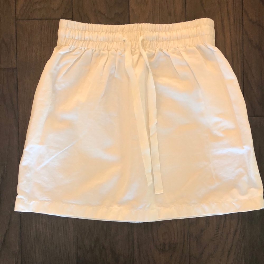 J.Crew white tie waist skirt with pockets